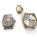 Selection 3 wristwatches , Seiko 5, ladies Omega and one other untested no warranty given