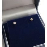 pair of diamond stud earring diamonds measure approx each 3mm dia no screw fitting