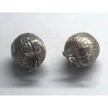 2 large vintage silver apple charms / pendants full london silver hallmarks each measures approx