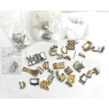 large collection of rolex spares includes 18ct gold and stainless steel watch bracelet spare parts