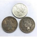 3 U.S.A Silver dollars 1922