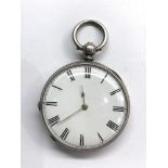 Antique silver pocket watch it is in as found condition this watch is not working will tick if b put