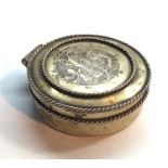 vintage Silver Pyx Communion Wafer Box birmingham silver hallmarks measures approx 5.3cm dia 2.2cm