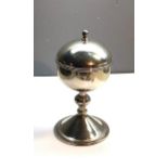 vintage silver communion lidded chalice silver import marks measures approx 16cm high 8cm dia silver