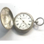 antique fusee full hunter silver pocket watch by W.Littlejohn & sons Wellington missing glass