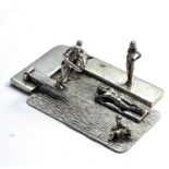 Dutch silver miniature swimming baths dutch silver hallmarks measures approx 5cm by 3.5cm