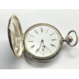 fine silver chronometer full hunter pocket watch by Fritz piguet & bachmann Geneve diameter 52mm
