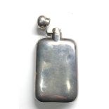 Vintage silver hip flask Birmingham silver hallmarks measures approx. 13.5cm by 7.1cm small dents