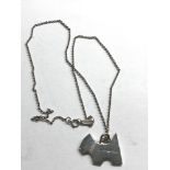 Tiffany & Co silver Dog pendant necklace