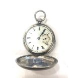 Silver full Hunter pocket watch, non-working in need of restoration.