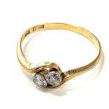 18ct gold diamond set ring, ring size U, approximate total weight 2.6g.