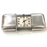 silver Movado purse watch, missing glass, in need of restoration, untested no warranty given