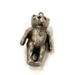 Silver hallmarked double sided bear pendant, approximate measurement: 2.8cm
