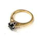 18ct Gold and black diamond ring, approximate ring size M/N, total approximate weight 3.7g