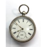 Antique silver pocket watch it is in as found condition this watch is not working enamel dial good