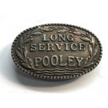 early silver badge long service pooley full silver hallmarks