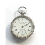 antique silver pocket watch Lancashire watch Co prescot
