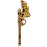 Gold Jester pendant, approximately 3.5cm in length, no markings but tests as gold. Total approximate