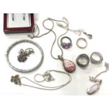 Selection silver jewellery
