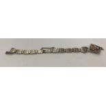 White metal detailed bracelet, bracelet in need of repair, please refer to images