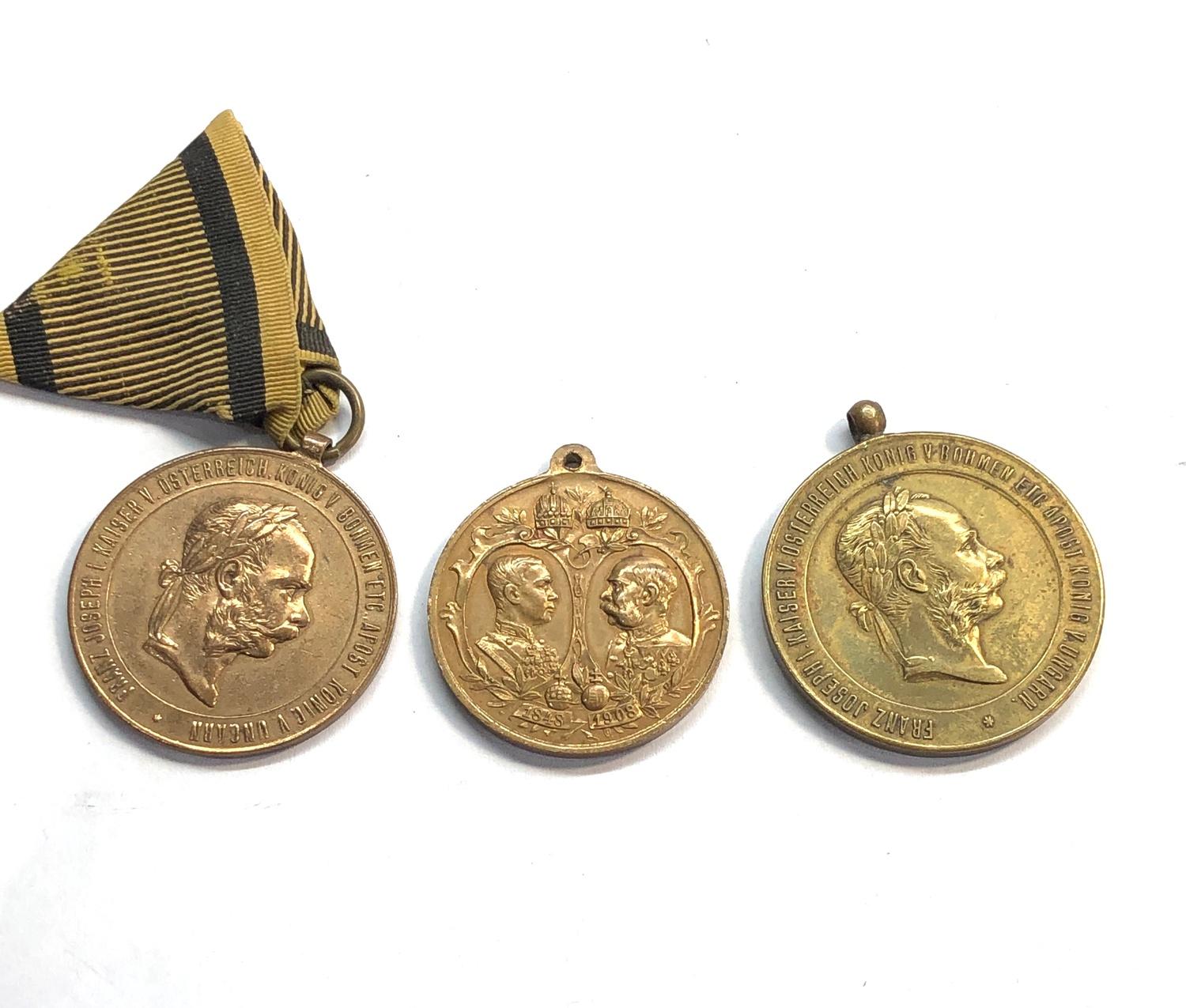 3 Austrian Hungarian medals, as shown condition