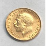 1912 gold half sovereign, good grade as shown