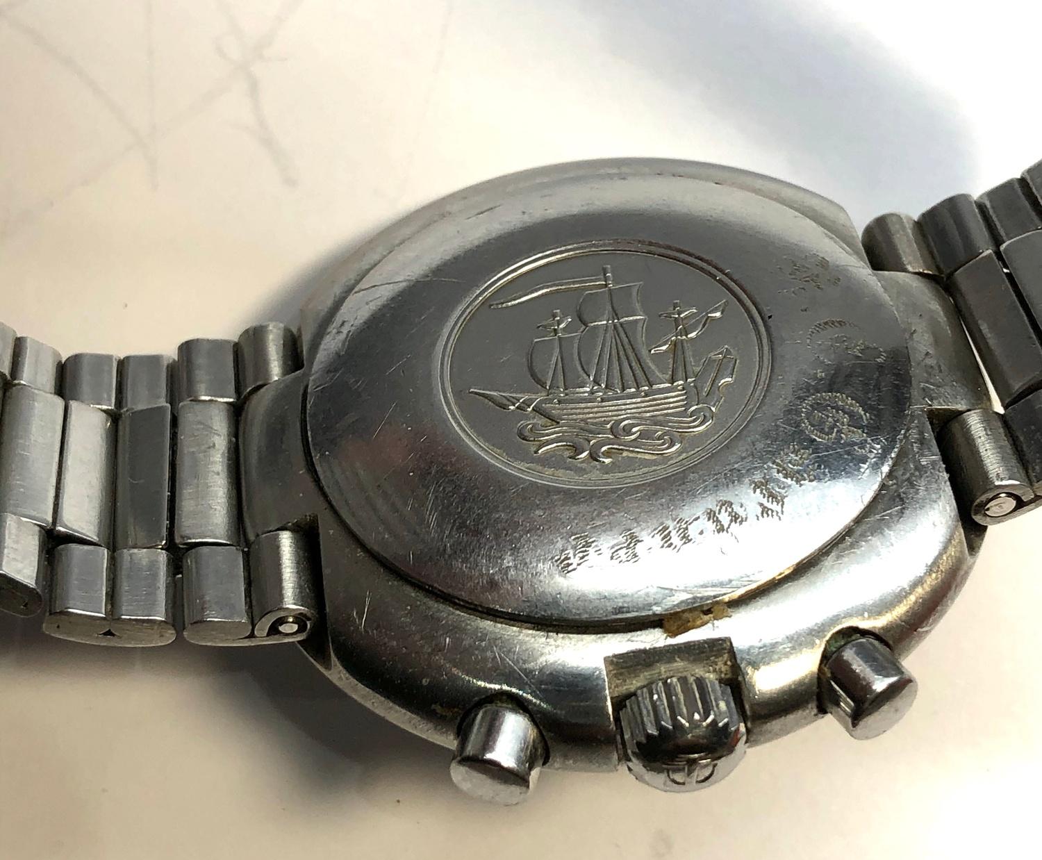 Vintage Tissot Chronograph T12 the watch is in working order it winds and ticks buttons are in - Image 6 of 7