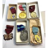 6 masonic jewel medals, condition as shown