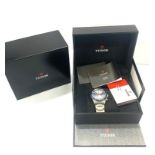 New boxed Rolex Tudor Geneve chronograph model 70330b as new in box with paperwork purchase dated