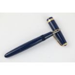 Vintage Parker duofold blue fountain pen with 14ct gold Nib, rolled gold banding item is in
