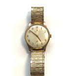 Vintage 9ct gold Zenith presentation wristwatch watch winds and ticks but no warranty given engraved
