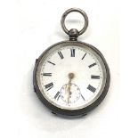 Antique silver open face pocket watch, spares or repairs