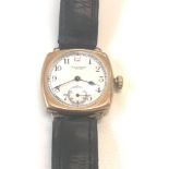 1930s 9ct gold waltham u.s.a gents wristwatch the watch winds and ticks but no warranty given