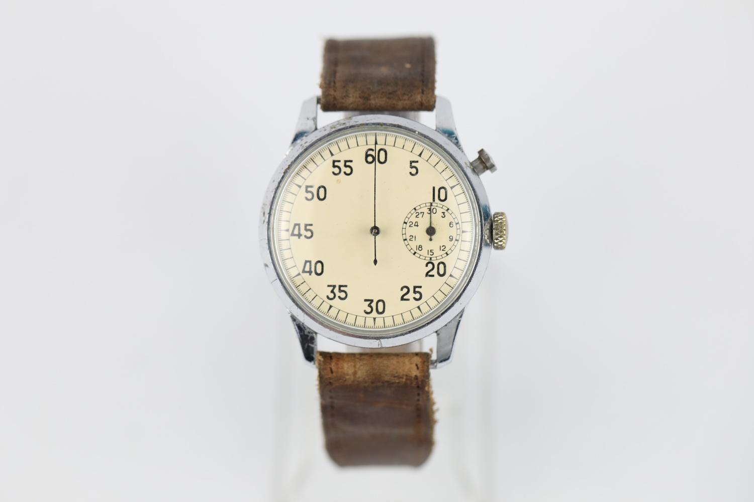 RareVintage Gents Military Style wrist/stopwatch Sixty Seconds Outer Track, 30 Minutes Subsidiary