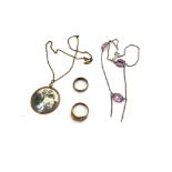 Collection of antique jewellery all in worn, antique condition signs of age, wear and tear as