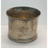 Georgian silver beaker repairs and damage missing handle london silver hallmarks measures height 7cm