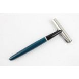 Vintage Parker 51 Teal fountain pen with brushed Steel Cap Dip Item is in vintage condition Signs of