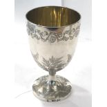 Victorian goblet Hunt and Roskell, overall good antique condition, total weight: 165g