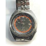Vintage Seiko world time automatic Chronograph wristwatch 111168 6117-6400 watch is in working order