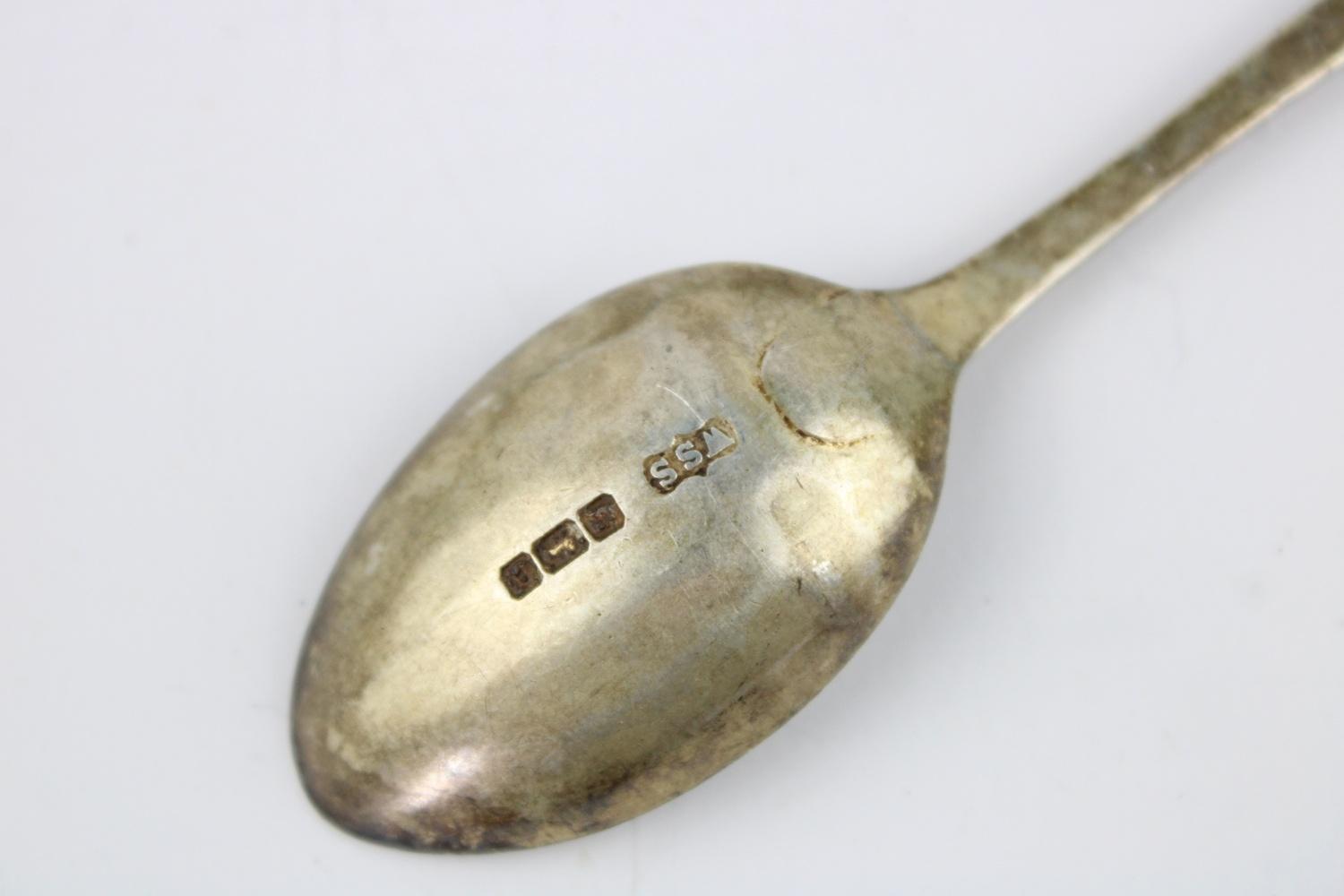 Antique Hallmarked 1906 Sheffield silver teaspoons with associated cased Maker - W S Savage & Co - Image 7 of 8