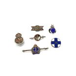 Assorted Vintage Hallmarked / Stamped .925 silver badges inc enamel, Royal Navy Eec Items are in