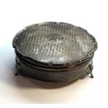 Large antique silver jewellery / ring box box Birmingham silver hallmarks in good uncleaned