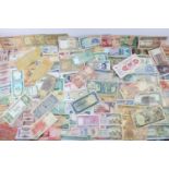 Assorted Vintage World bank notes mixed denominations & currencies Inc Iraq, Cuba, Nigeria Etc Items