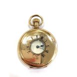 Vintage Gents Waltham half hunter cased pocket watch hand-wind with Waltham signed dial &