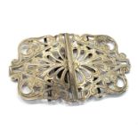 Antique Hallmarked 1906 Birmingham silver nurse's ornate belt buckle maker - Thomas Bishton