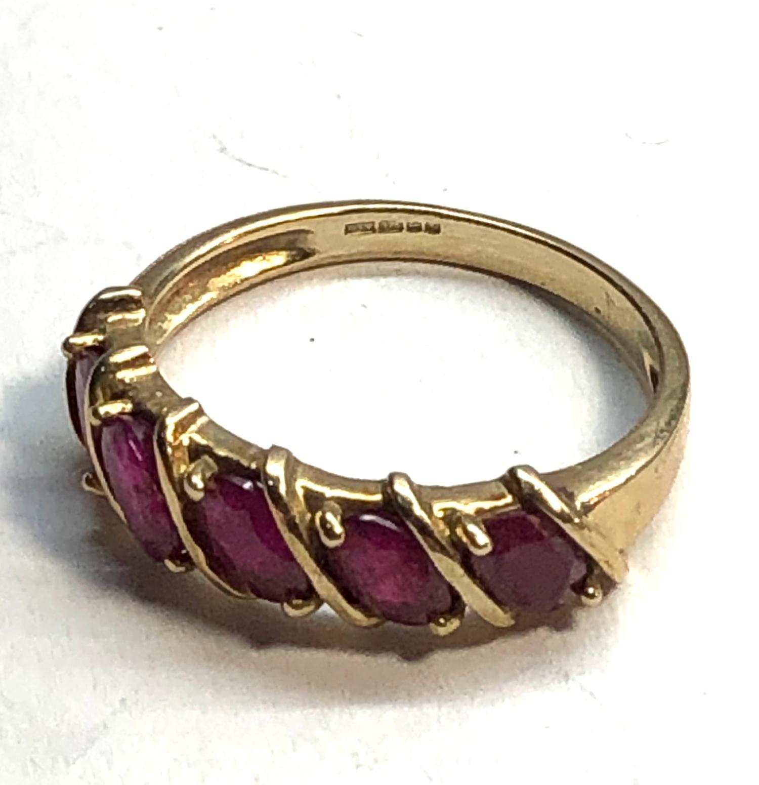 9ct Gold stone set dress ring weight 2.5, as shown condition - Image 3 of 5