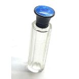 antique silver and enamel perfume bottle uncleaned condition measures approx 7.5cm