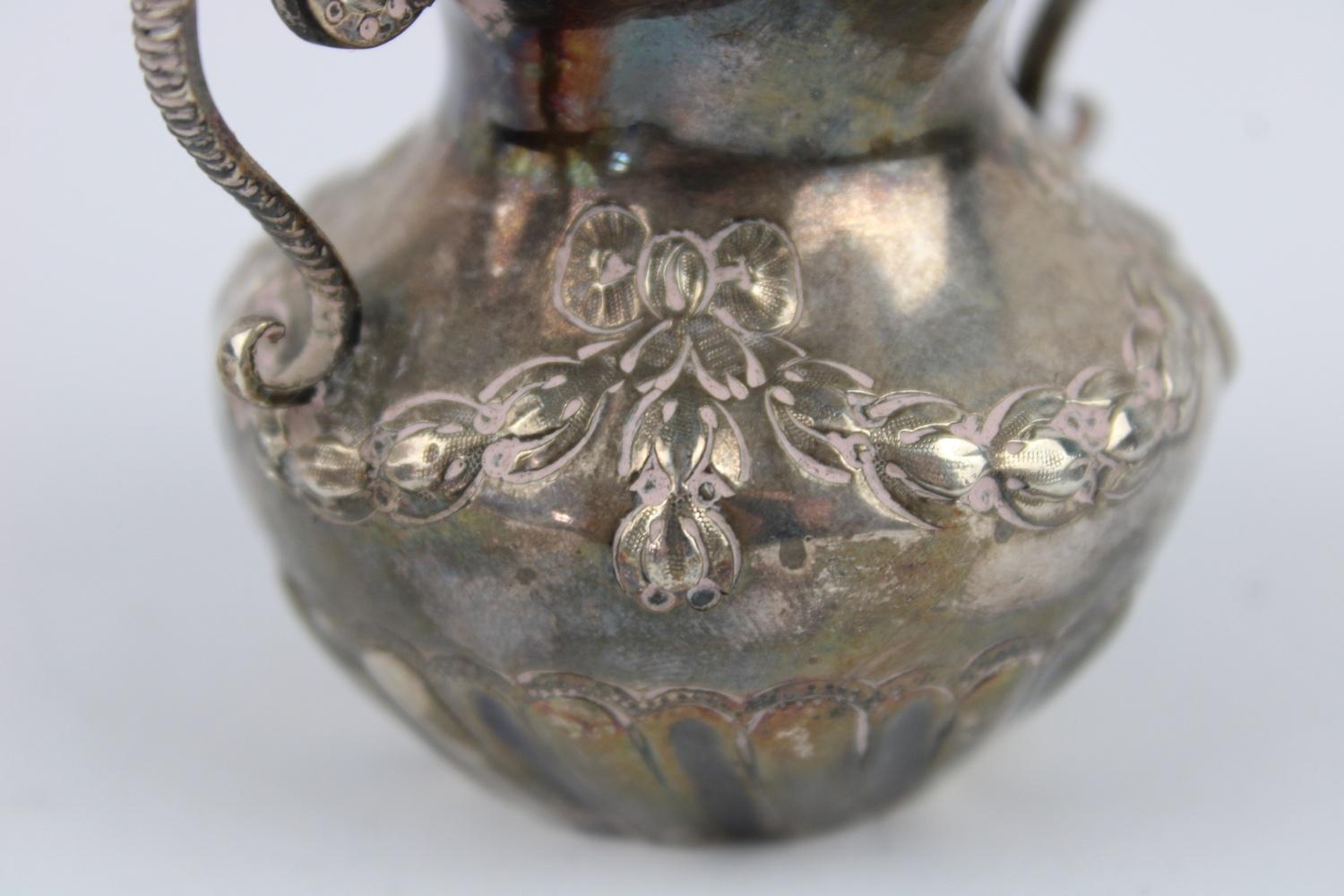 Vintage London 1882/83 Britannia Standard silver Double Spouted Cream Jug - Image 5 of 7