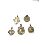 Silver pocket watch chain fobs