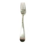 Georgian silver fork dating back to 1776, overall good antique condition, approximate total